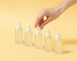 © ADDICTIVE STOCK - Unrecognizable person near set of hyaluronic acid