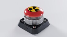 Nuclear Launch Button On A White Background