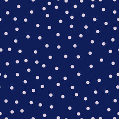 Poster - NAVY SEAMLESS POLKA DOT PATTERN FOR WOMEN DRESS