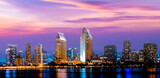 Fototapeta Miasta - San Diego Skyline at Night , San Diego, California, USA