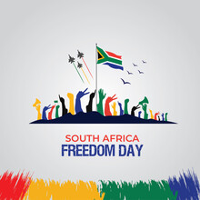 South Africa Freedom Day. 27 April. Template For Background, Banner, Card, Poster.