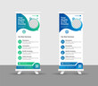 © Tohidul Islam - new modern abstract medical clinic roll up banner, creative minimal x banner stand for commercial and Multipurpose Use professional design