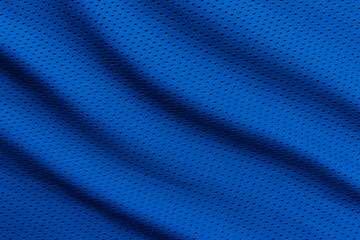 Blue football, basketball, volleyball, hockey, rugby, lacrosse and handball jersey clothing fabric texture sports wear background