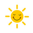 Uśmiechnięte słoneczko ikona wektorowa