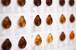 Any color you can think of. A cropped view of various haircolor swatches.