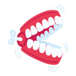Isolated fake teeth toy icon Vector