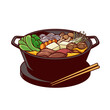 sukiyaki is a typical food from japan