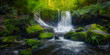 Leinwandbild Motiv Beautiful Horseshoe Falls in Tasmania