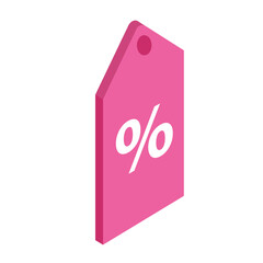 Sticker - tag with percent symbol