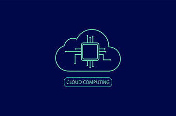 Canvas Print - cloud computing technological background vector illustration