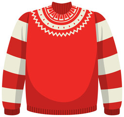 Sticker - Christmas sweater in cartoon style isolated