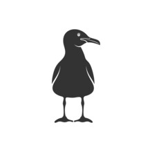 Silhouette Camar Bird Icon Vector Illustration Design