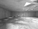 Fototapeta Perspektywa 3d - Abstract architecture interior background. Empty concrete room