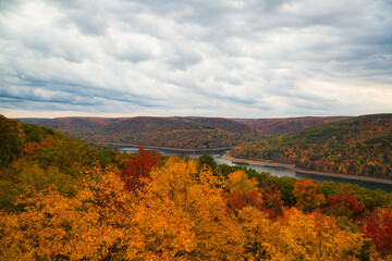 Wall Mural - Beautiful view of autumn at Rimrock Overlook at Allegheny National Forest