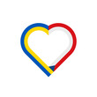 unity concept. heart ribbon icon with ukraine and czech republic flags. vector illustration isolated on white background