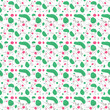 trendy seamless pattern, faces,