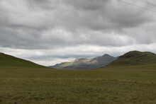 Open Field On A Cloudy Day In The Drakensberg Mountain Range