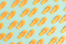 Pastel Orange Flip Flops Pattern