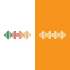 Sound waves vector illustration design