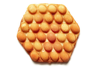 Poster - Appetizing traditional bubble wafer placed on white background