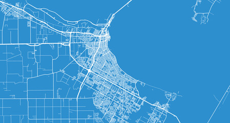 Canvas Print - Urban vector city map of Corpus Christi, Texas , United States of America