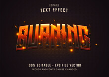 Fire Editable Text Effect Premium Vector