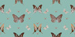 butterflies seamless pattern tropical butterfly