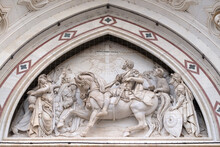 Sculpture Vision Of Constantine In The Basilica Of Santa Croce Church In Florence