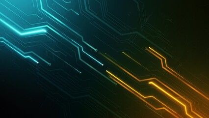 Wall Mural - technology electronic background. circuit lines pattern. digital signal animation for futuristic des