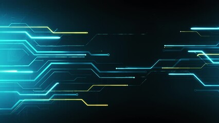 Wall Mural - technology background stock footage video. digital flow animation for electronics design concept. fu