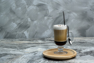 Wall Mural - Cup of coffee latte with milk