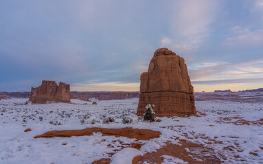 Wall Mural - Arches National Park in Utah during winter