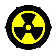 Sign of radioactive danger. The threat of nuclear war.