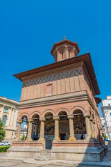 Poster - Kretzulescu Church (Romanian: Biserica Kretzulescu or Crețulescu), located in Bucharest, Romania