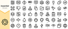 Set Of Essential Icons. Simple Line Art Style Icons Pack. Vector Illustration