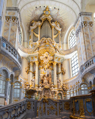 Sticker - Beautiful view of the interior of the Frauenkirche church in Dresden