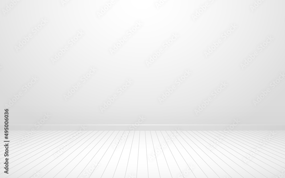 Wall and floor background. Empty white studio. Modern interior with ...