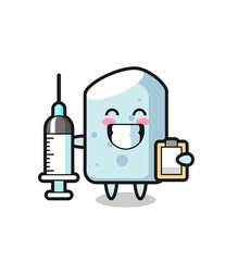 Poster - Mascot Illustration of chalk as a doctor