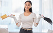 © Jade M/peopleimages.com - Time to get rid of all the dirt. Shot of a young woman cleaning at home.