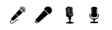 Microphone Icon Design Element Suitable For Website, Print Design Or App
