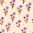 © PIPIOREN - seamless pattern flower and leaves. spring background for fabric print, textile