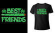 Best Friends Marijuana T-Shirt Design