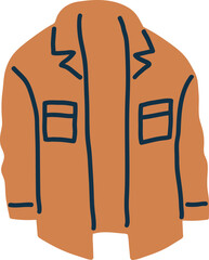 Wall Mural - casual shirt with pockets cartoon illustration