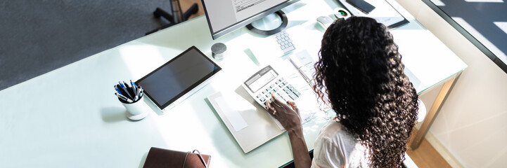 Poster - Disabled Professional Accountant African Lady