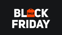 Black Friday Sale Background Illustration With Orange Sale Tag