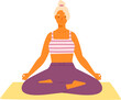 © Good Studio - Woman Practicing Yoga Cartoon Illustration