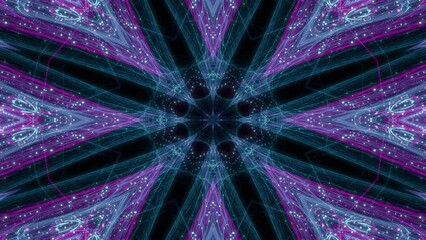 Wall Mural - animated video of flickering kaleidoscope appears and evolves then fades to black