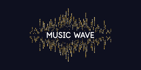 Wall Mural - vector illustration of music wave in the form of the equalizer