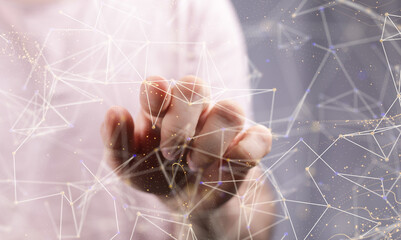 sphere network structure - abstract design connection design