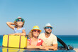 © Sunny studio - Happy family travel by car on summer vacation